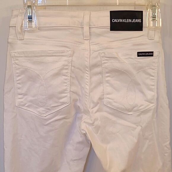 Calvin Klein White Skinny Jeans Size 2 - Picture 3 of 6